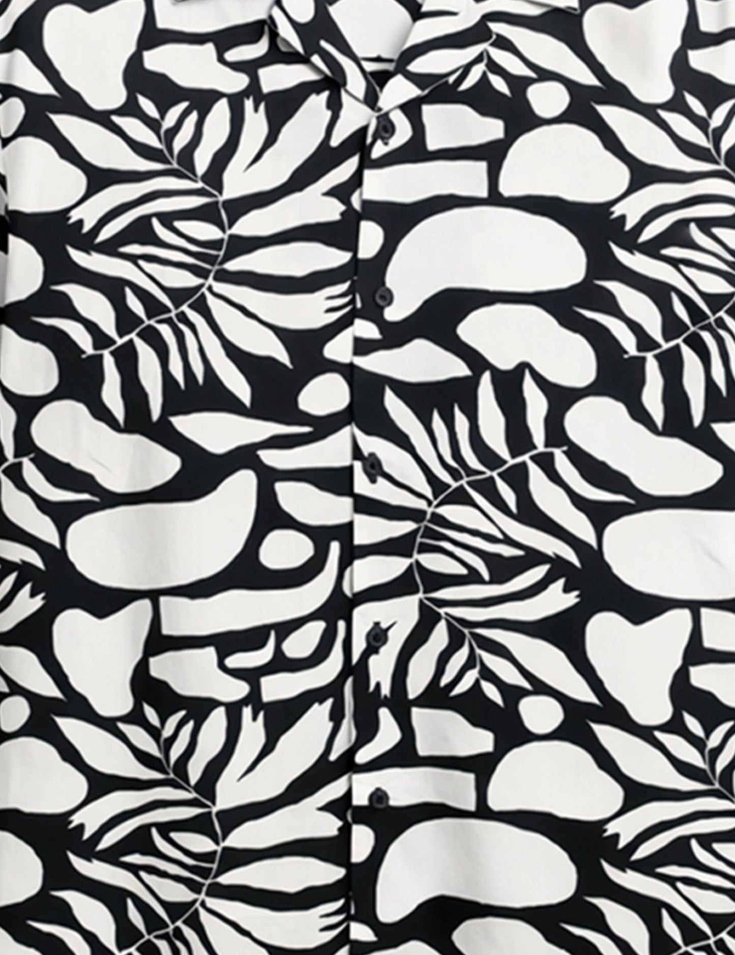 White Leaf Pattern Men's Exclusive Stylish Full Sleeves Shirt - XPST