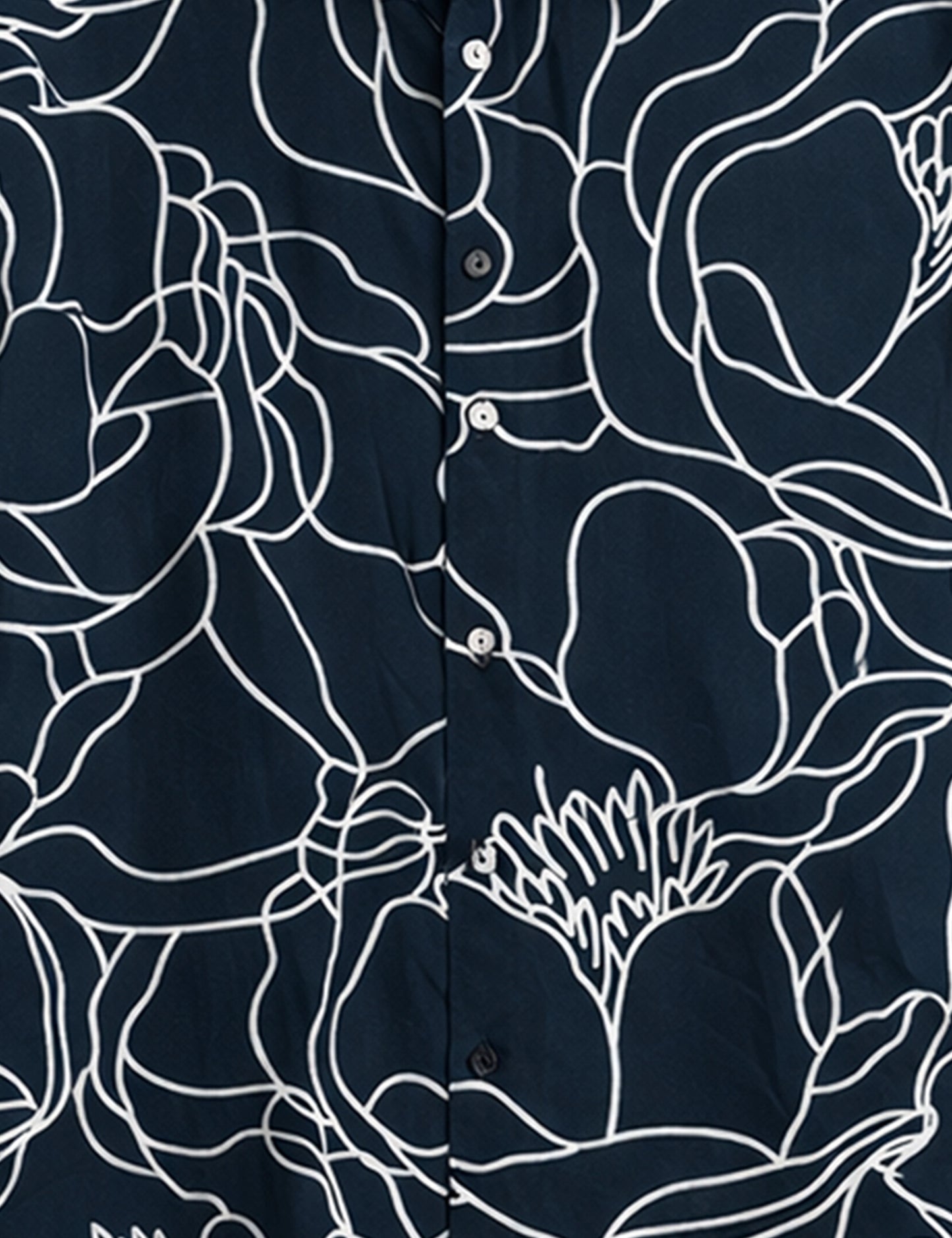 Navy Blue Midnight Bloom Men's Exclusive Stylish Full Sleeves Shirt - XPST