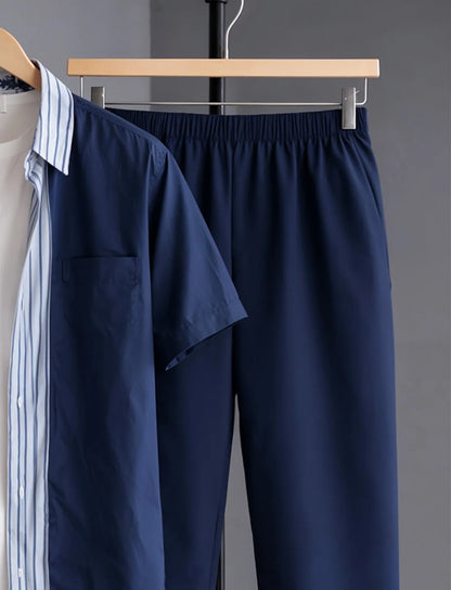 Abstract Split Half Shirt Full Pant Cord-Set
