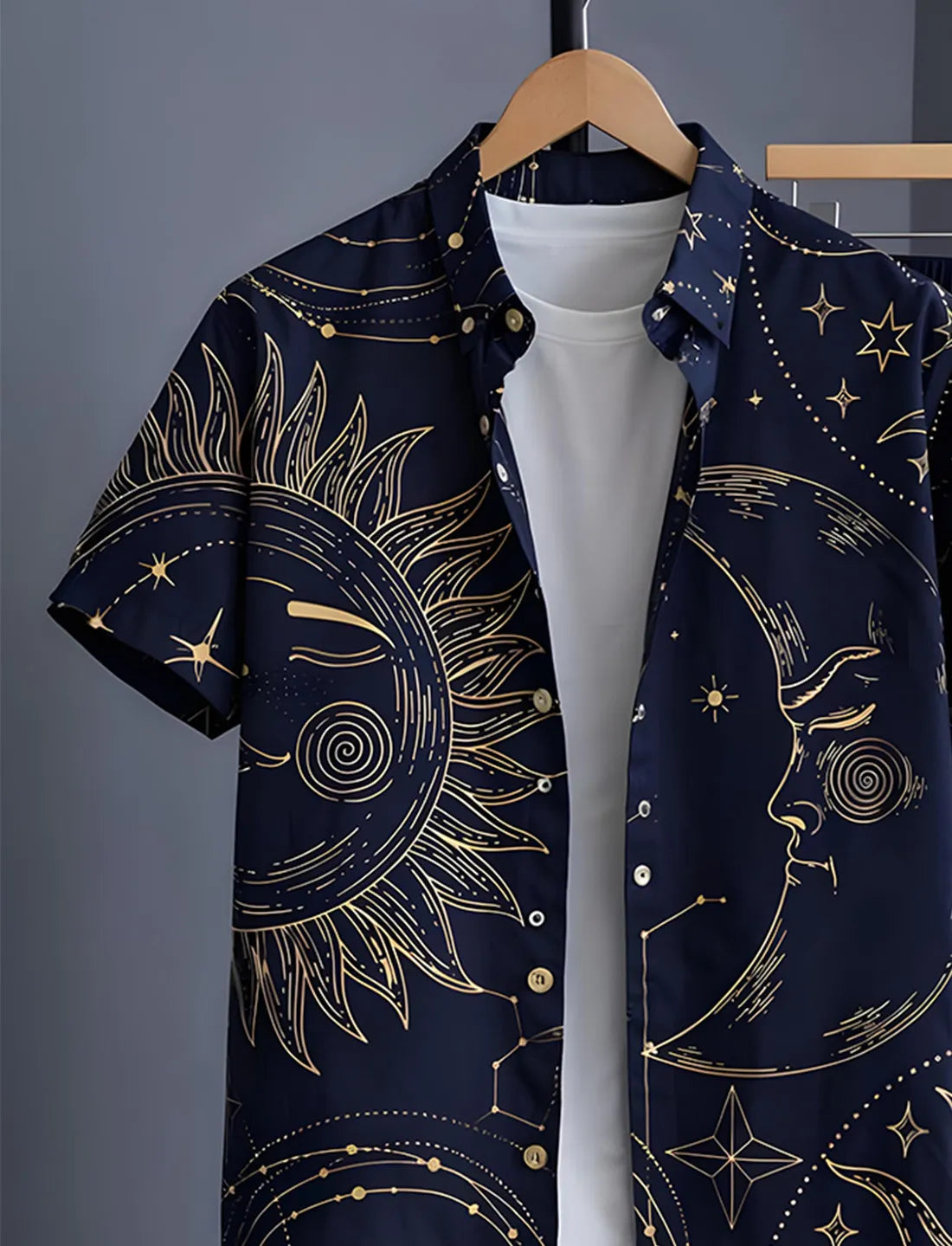 Blue Celestial Half Shirt Full Pant Cord-Set