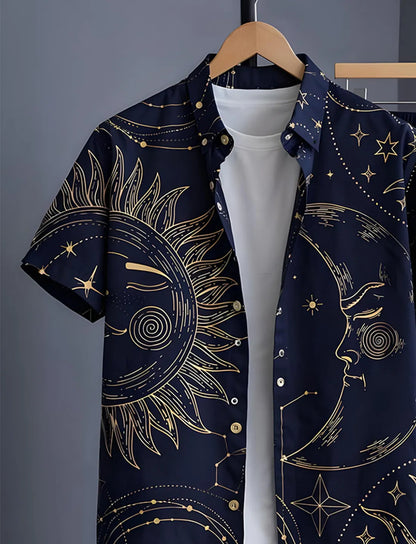Blue Celestial Half Shirt Full Pant Cord-Set