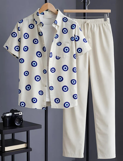 Evil Eye Half Shirt Full Pant Cord-Set