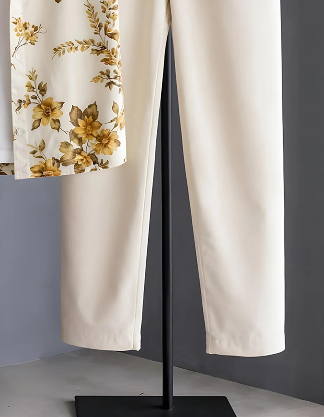 Gold Floral Half Shirt Full Pant Cord-Set