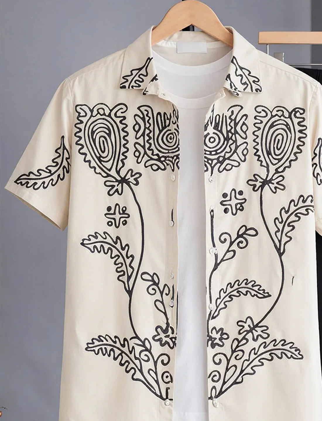 Ivory Tribal Half Shirt Full Pant Cord-Set