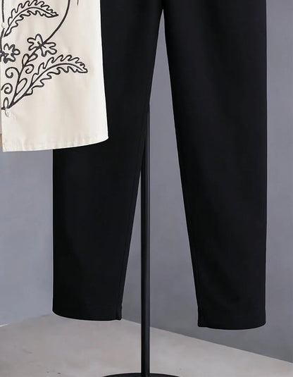Ivory Tribal Half Shirt Full Pant Cord-Set