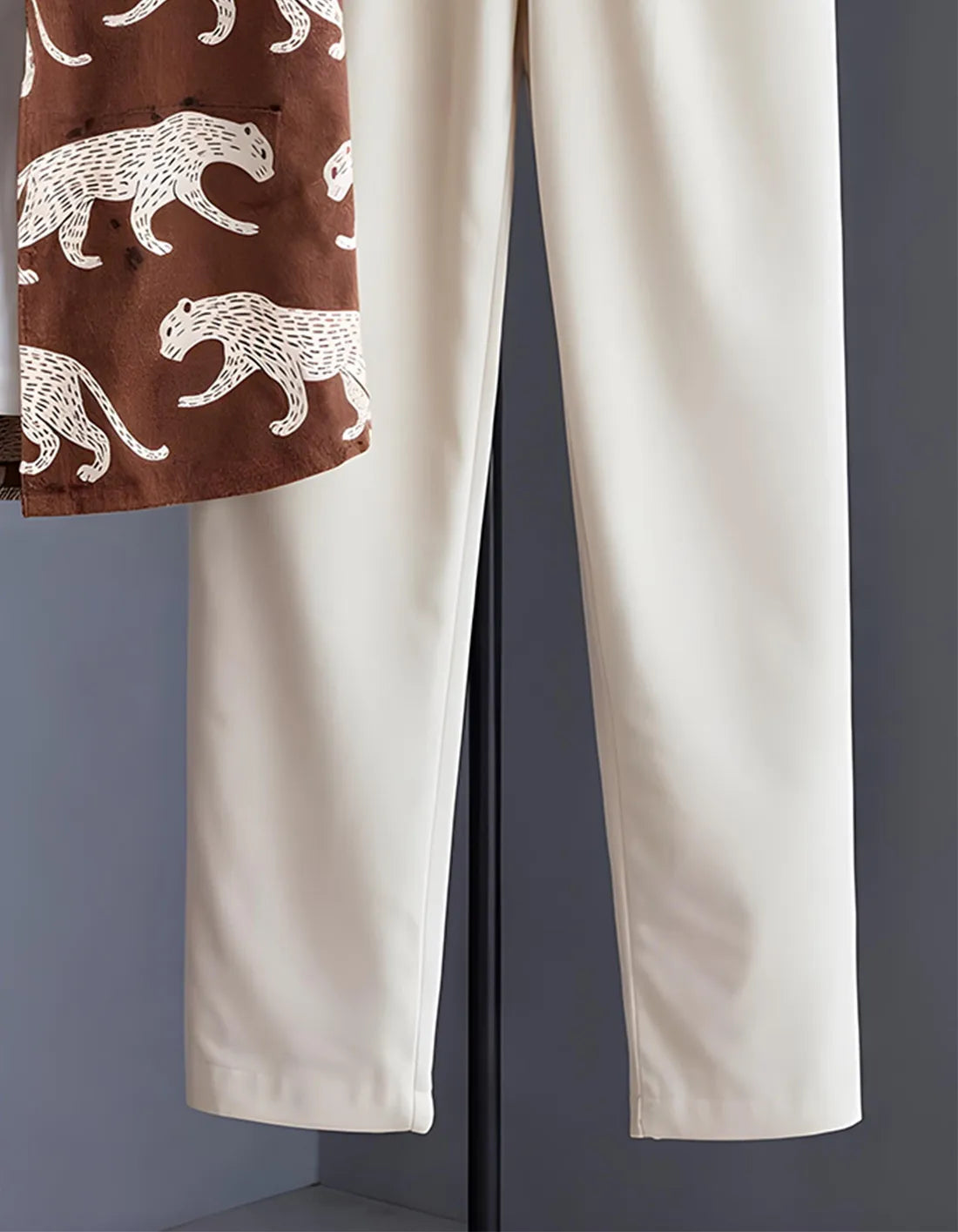 Panther Motif Half Shirt Full Pant Cord-Set