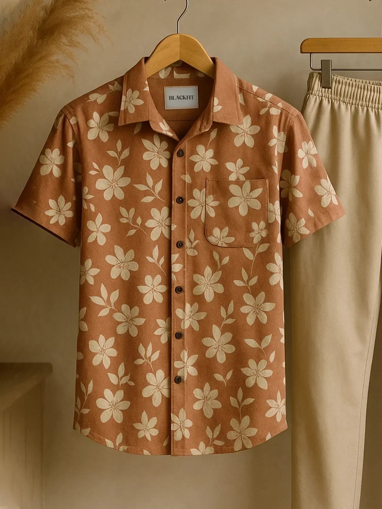 Retro Bloom Half Shirt Full Pant Cord-Set