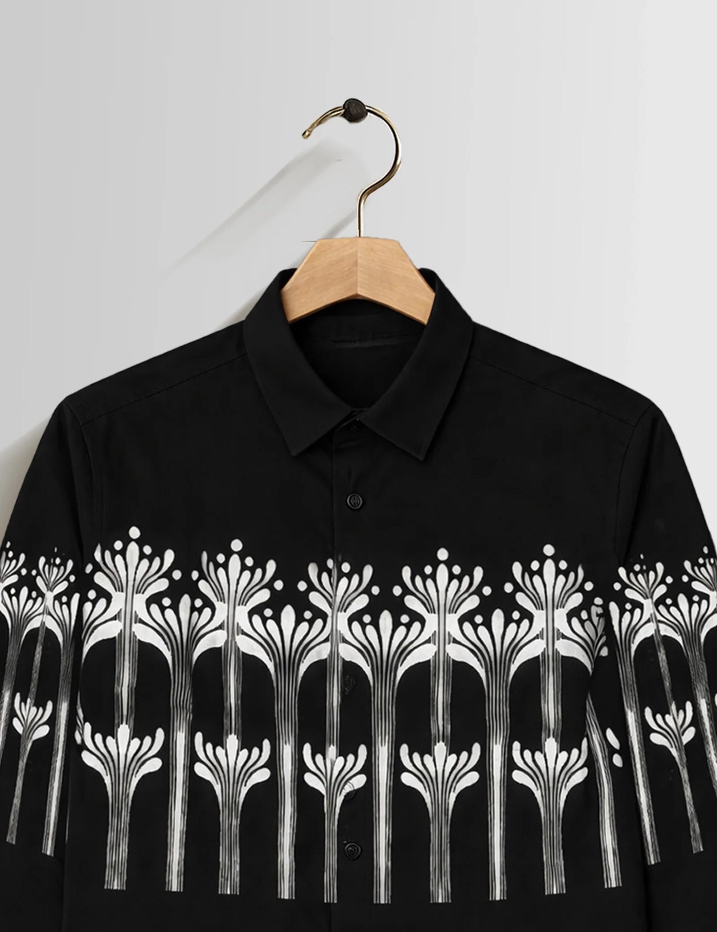 Botanical Strip Mens Full Sleeves Vintage Shirt - XPST