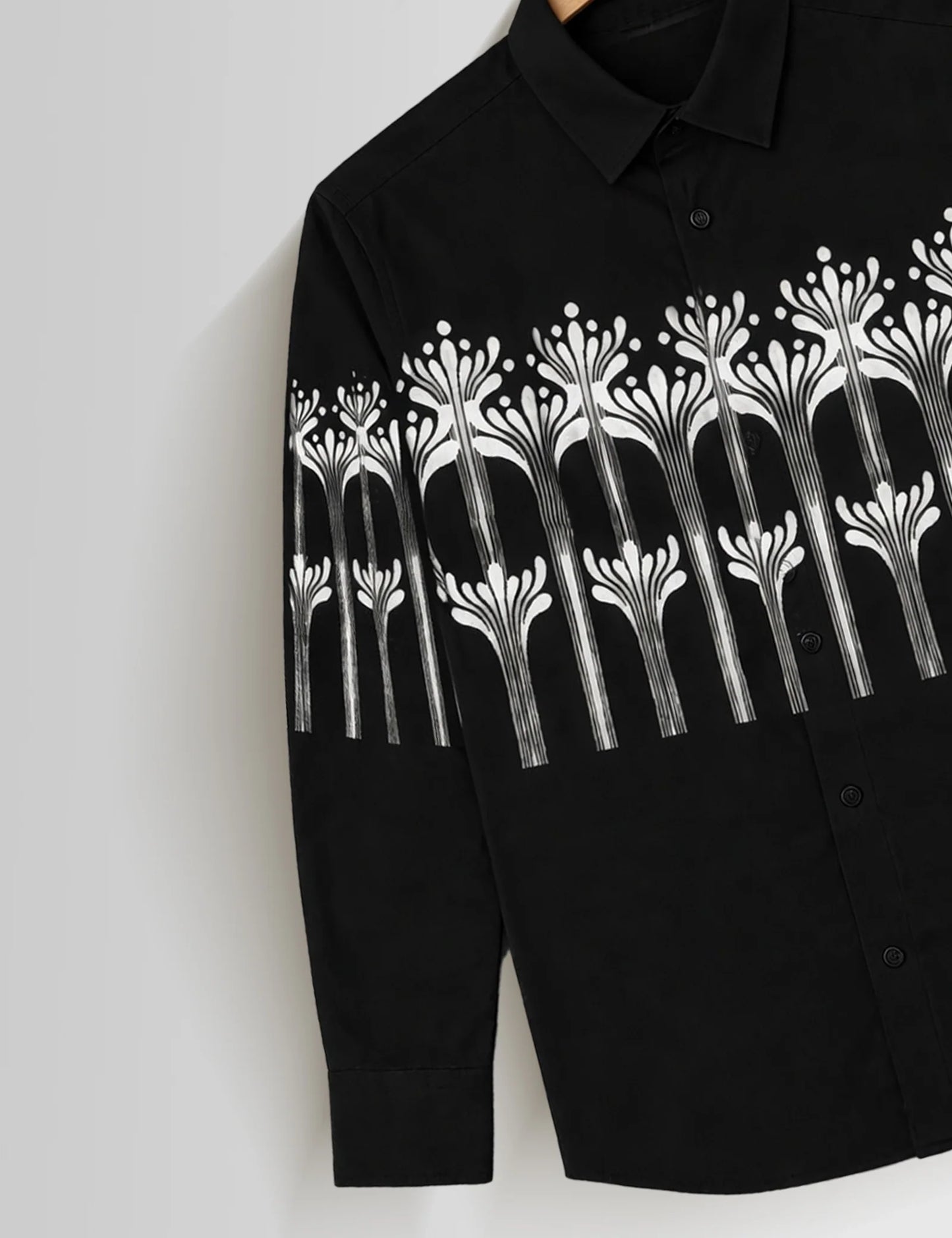 Botanical Strip Mens Full Sleeves Vintage Shirt - XPST