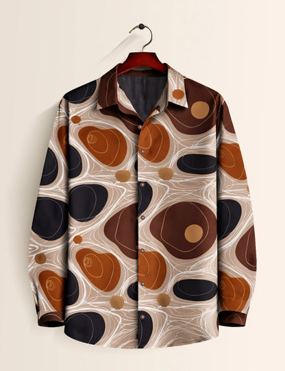 Brown Mocha Premium Full Sleeves Mens Shirt
