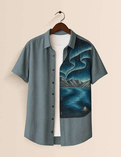 Arctic Night Men's Half Sleeves Shirt - XPST