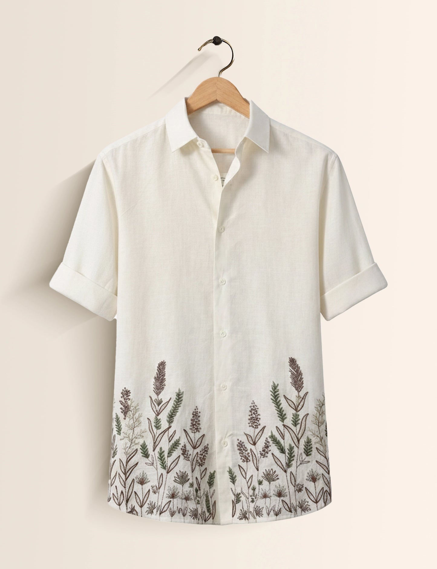 Bottom Flower Men's Exclusive Stylish Half Sleeves Shirt - XPST