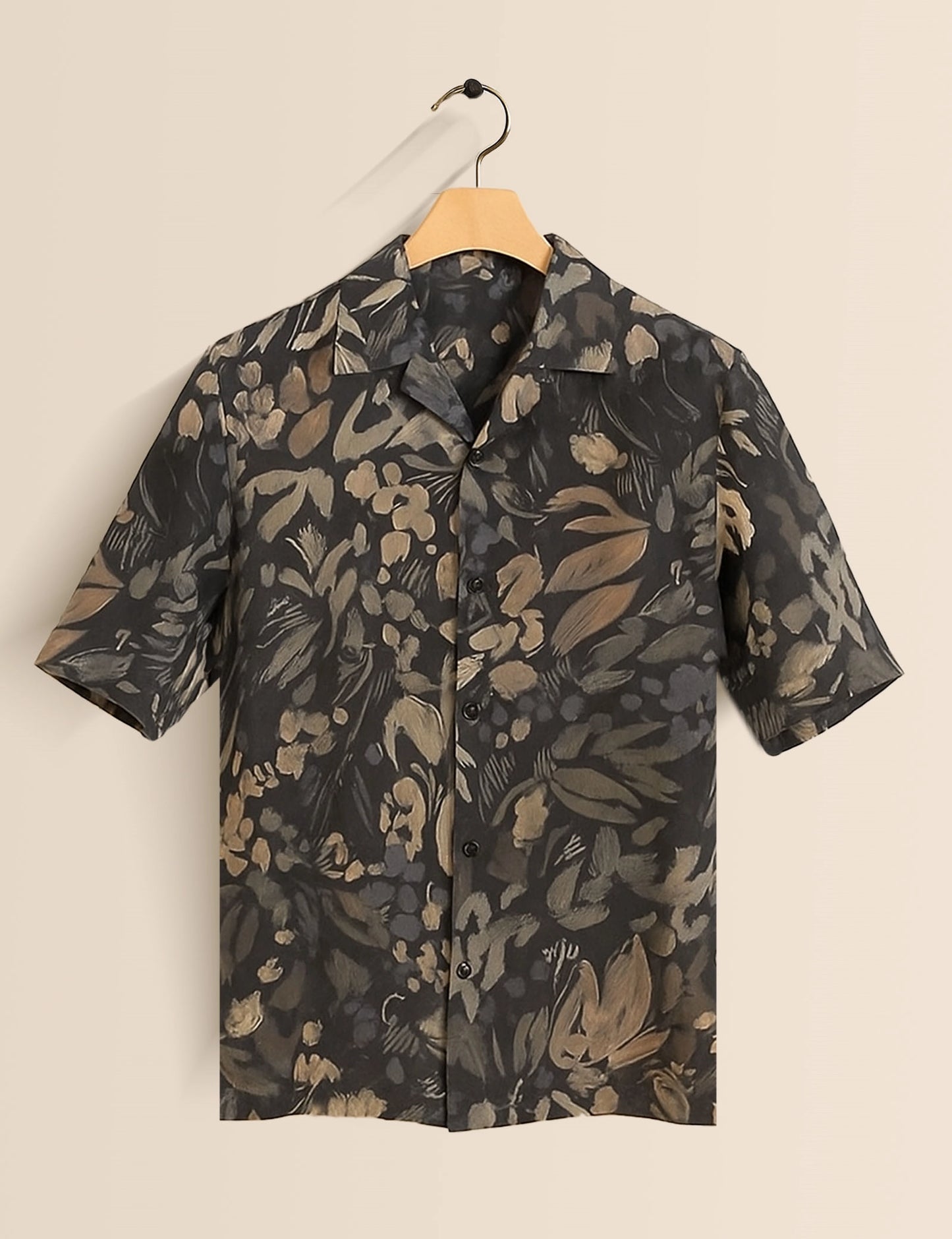 Charcoal Leaf Men's Exclusive Stylish Half Sleeves Shirt - XPST