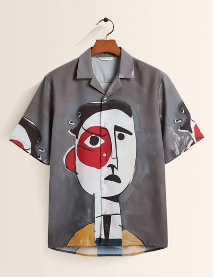Eye Face Men's Half Sleeves Shirt - XPST
