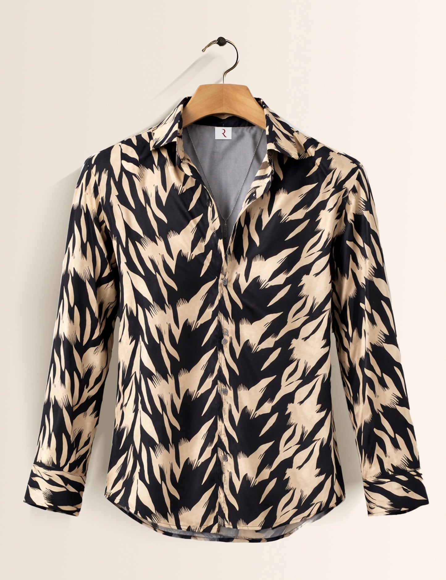 Feather Printed Mens Exclusive Stylish Full Sleeves Shirt - XPST