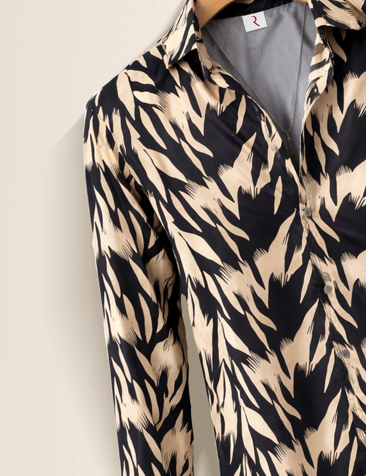 Feather Printed Mens Exclusive Stylish Full Sleeves Shirt - XPST