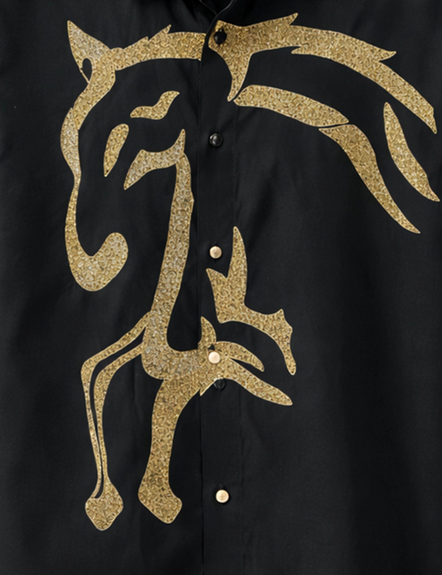 Black Golden Horse Men's Exclusive Stylish Full Sleeves Shirt - XPST