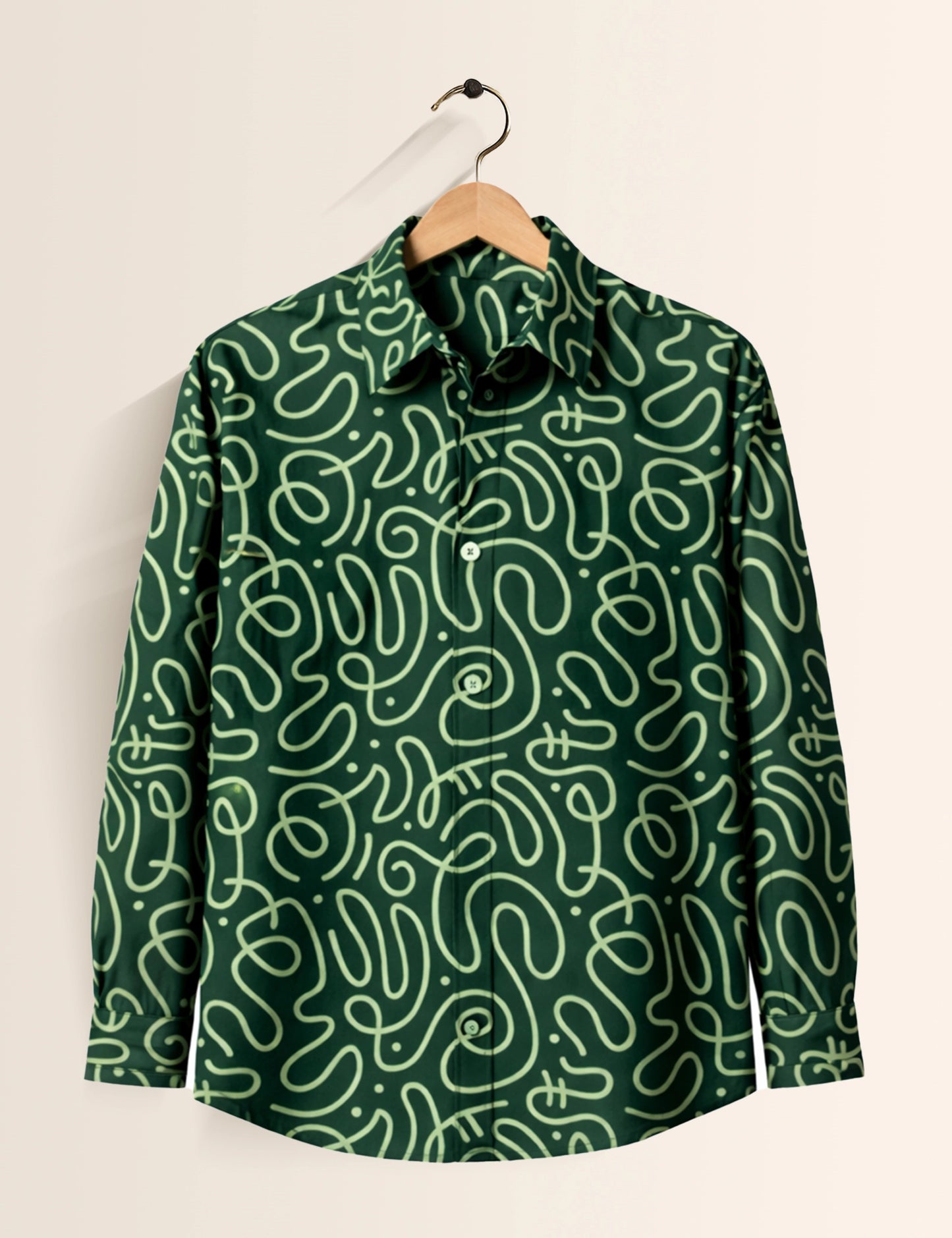 Green Line Men's Exclusive Stylish Full Sleeves Shirt - XPST