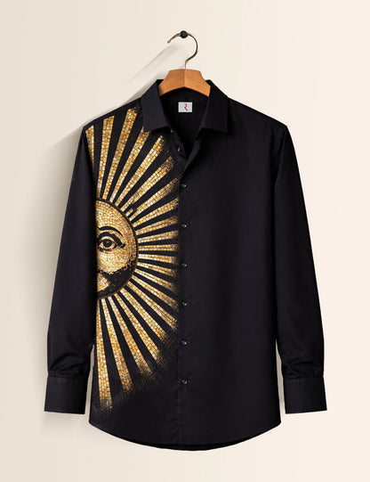 Half Sun Printed Mens Full Sleeves Shirt - XPST