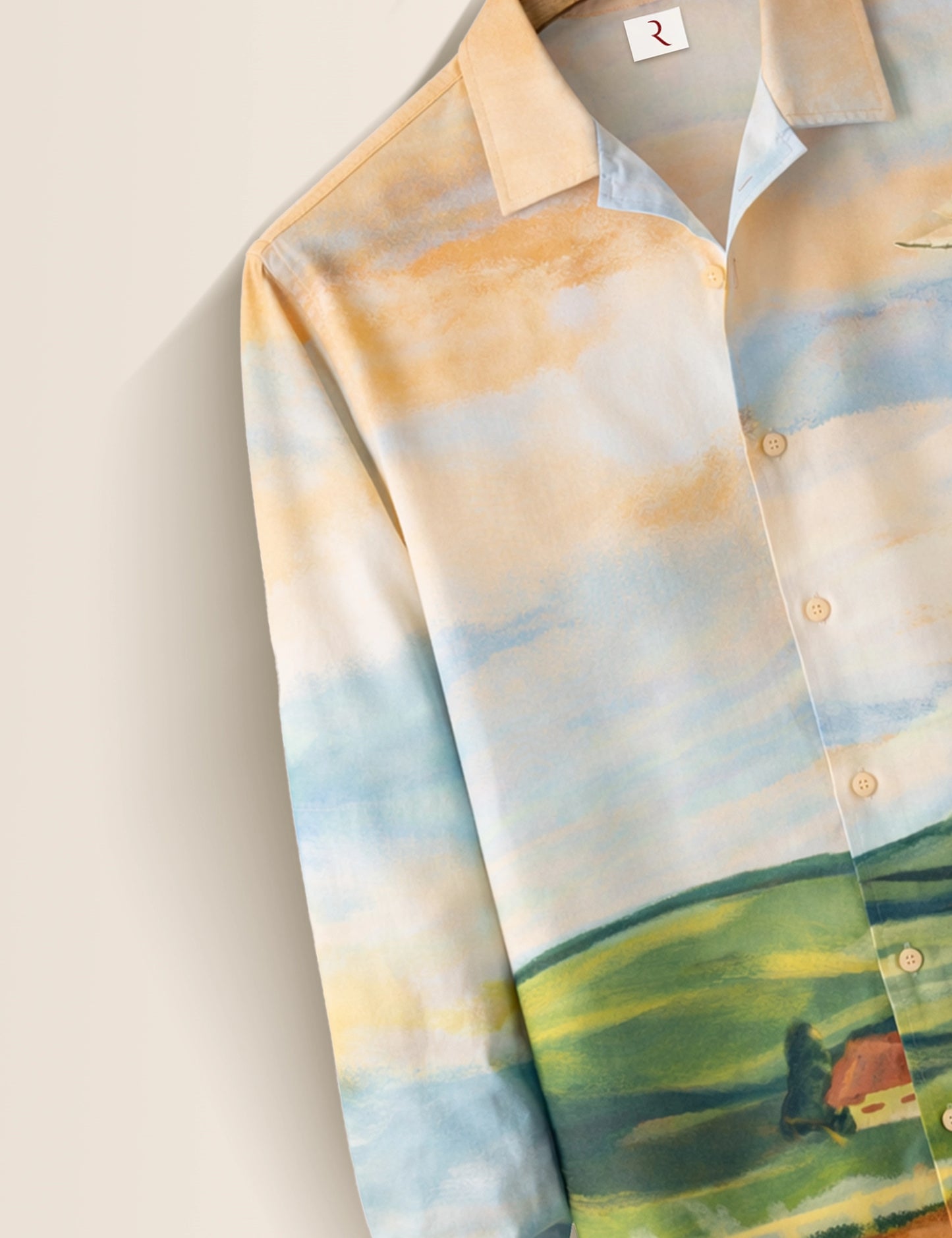 Hand Drawing Printed Mens Exclusive Stylish Full Sleeves Shirt - XPST