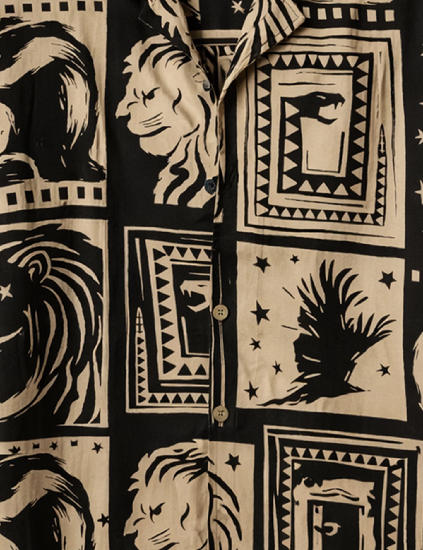 Lion Mandala Printed Mens Exclusive Stylish Full Sleeves Shirt - XPST