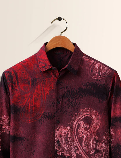 Maroon Royal Men's Full Sleeves Shirt - XPST