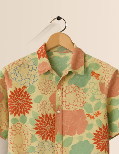 Multi Flora Men's Half Sleeves Shirt - XPST