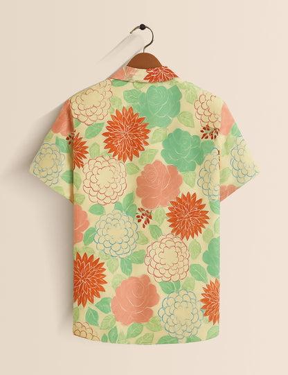Multi Flora Men's Half Sleeves Shirt - XPST