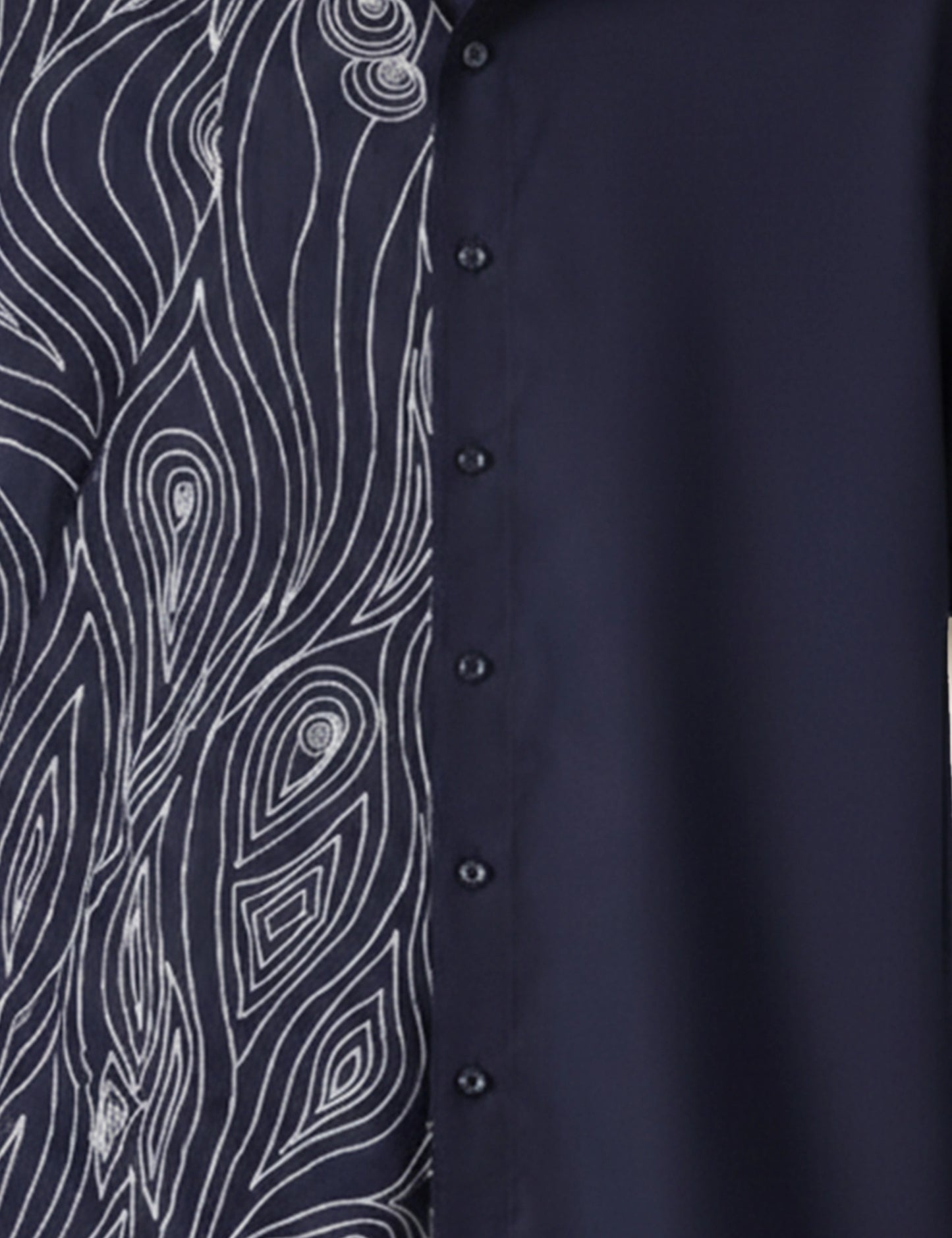 Navy Embroidery Men's Exclusive Stylish Half Sleeves Shirt - XPST