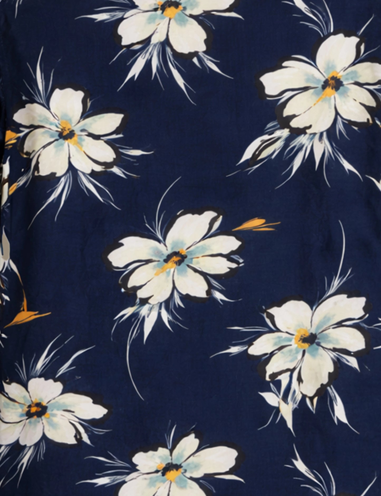 Navy Blue Flora Men's Exclusive Stylish Full Sleeves Shirt - XPST