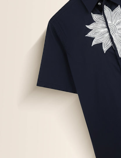 Navy Star Men's Half Sleeves Shirt - XPST