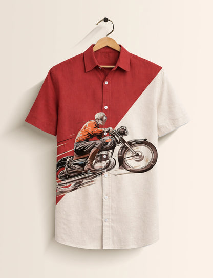 Red Rider Men's Half Sleeves Shirt - XPST