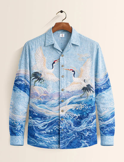 Seagul Printed Mens Full Sleeves Shirt - XPST