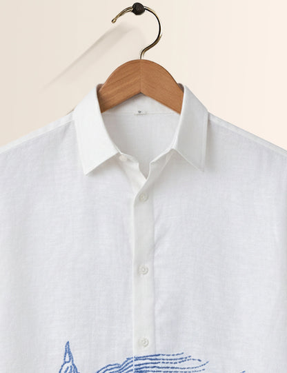 Thread Border Men's Half Sleeves Shirt - XPST