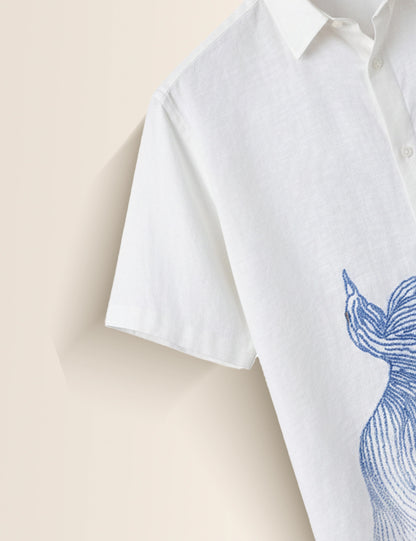 Thread Border Men's Half Sleeves Shirt - XPST