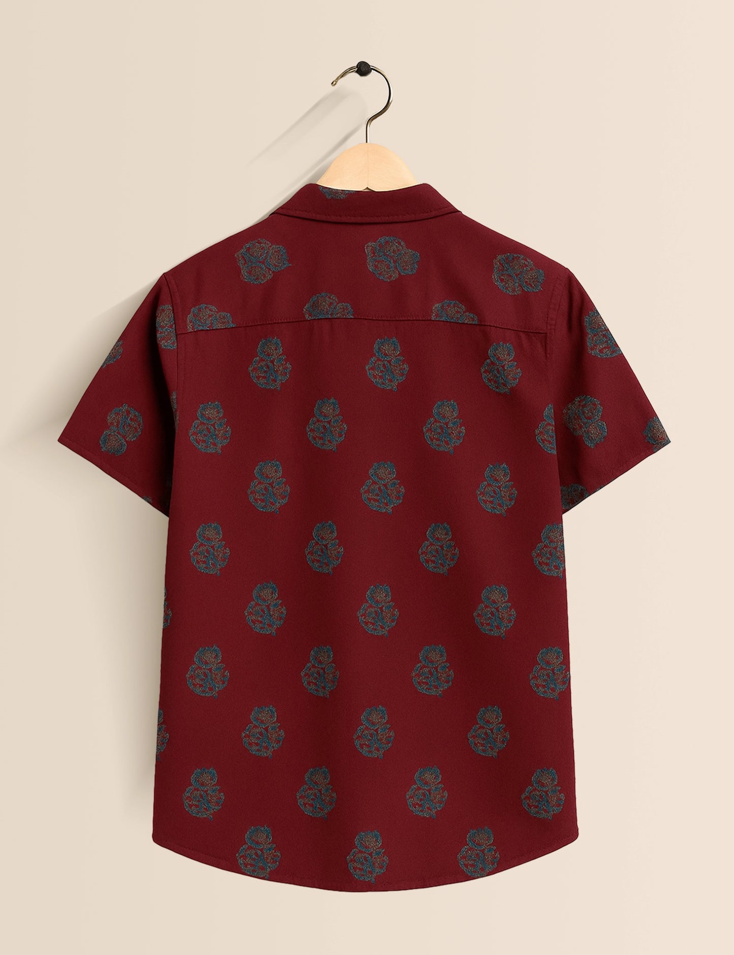 Vintage Wine Men's Exclusive Stylish Half Sleeves Shirt - XPST