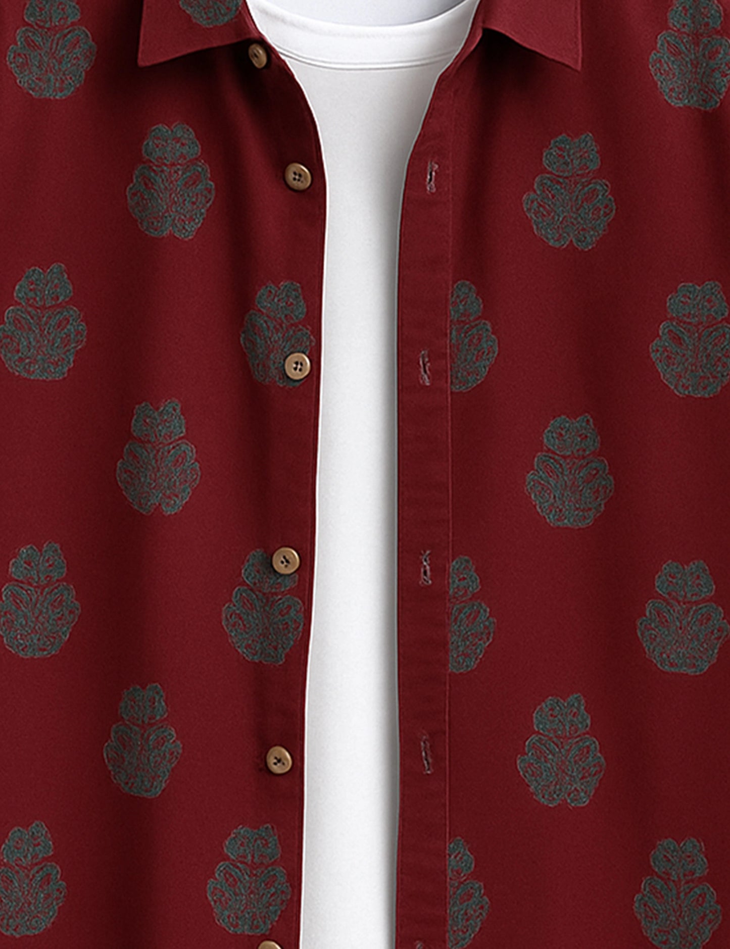 Vintage Wine Men's Exclusive Stylish Half Sleeves Shirt - XPST