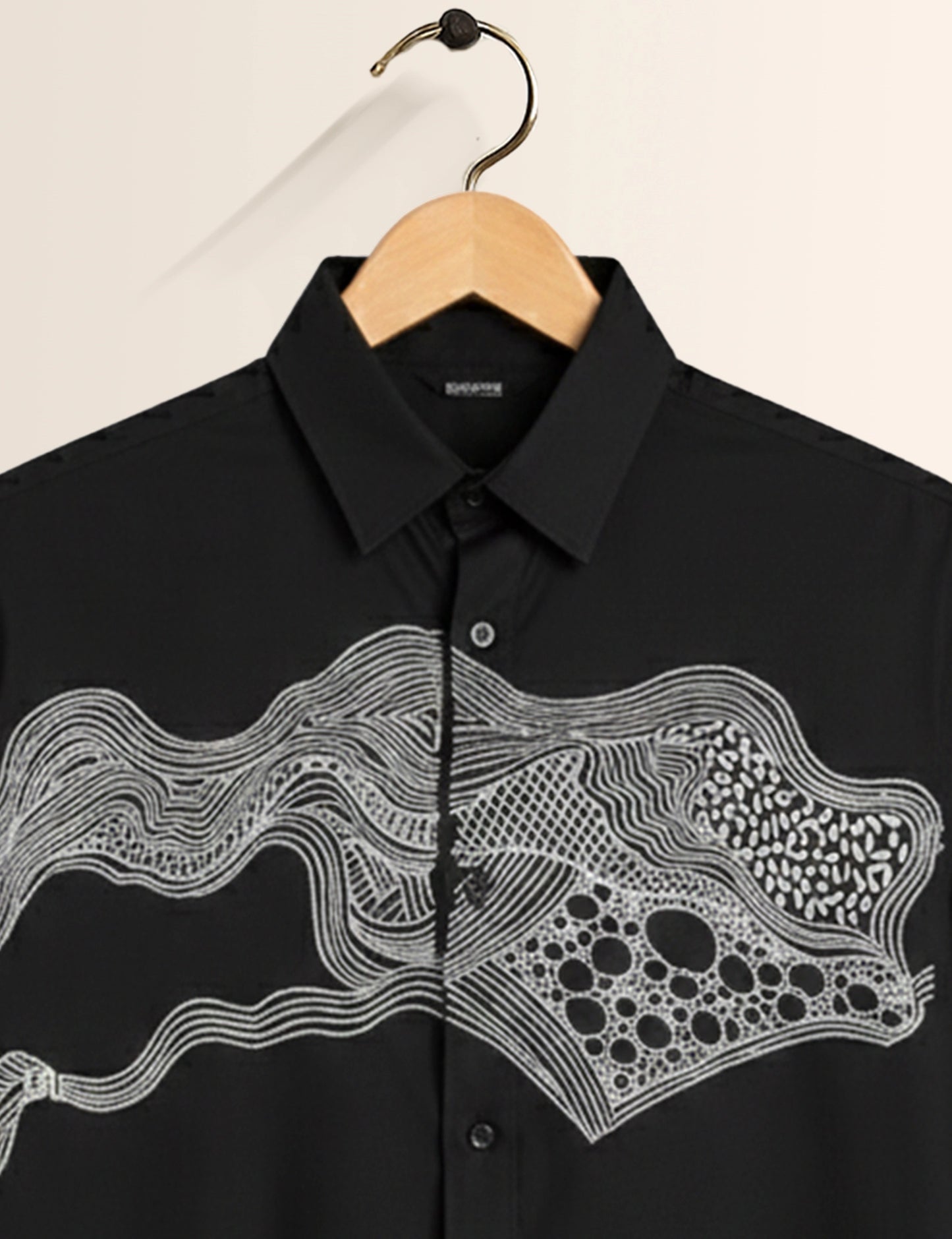 Water Bubble Black Men's Exclusive Stylish Half Sleeves Shirt - XPST