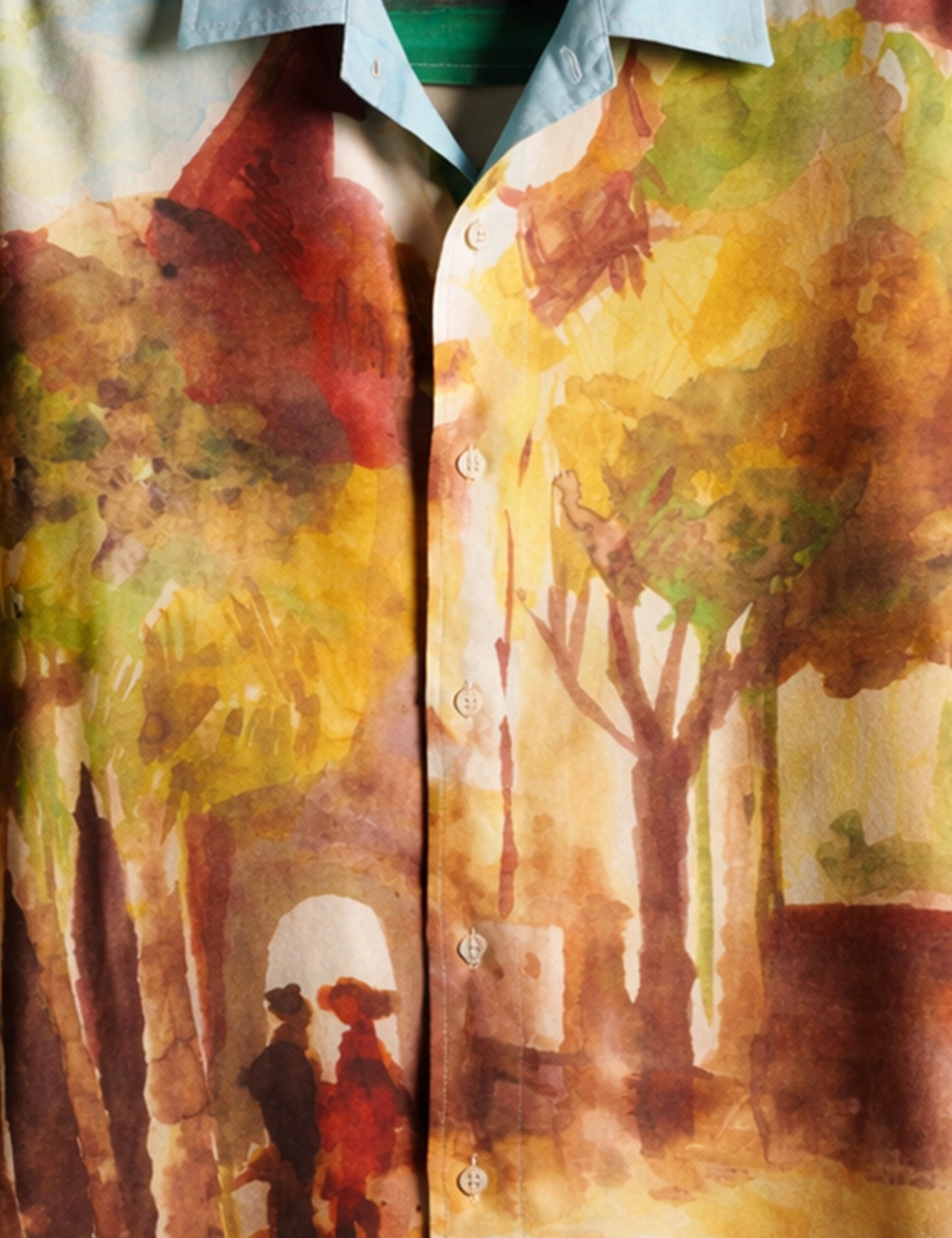 Yellow Drawing Printed Mens Exclusive Stylish Full Sleeves Shirt - XPST