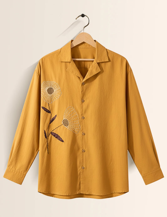 Yellow Sunflower Men's Exclusive Stylish Full Sleeves Shirt - XPST