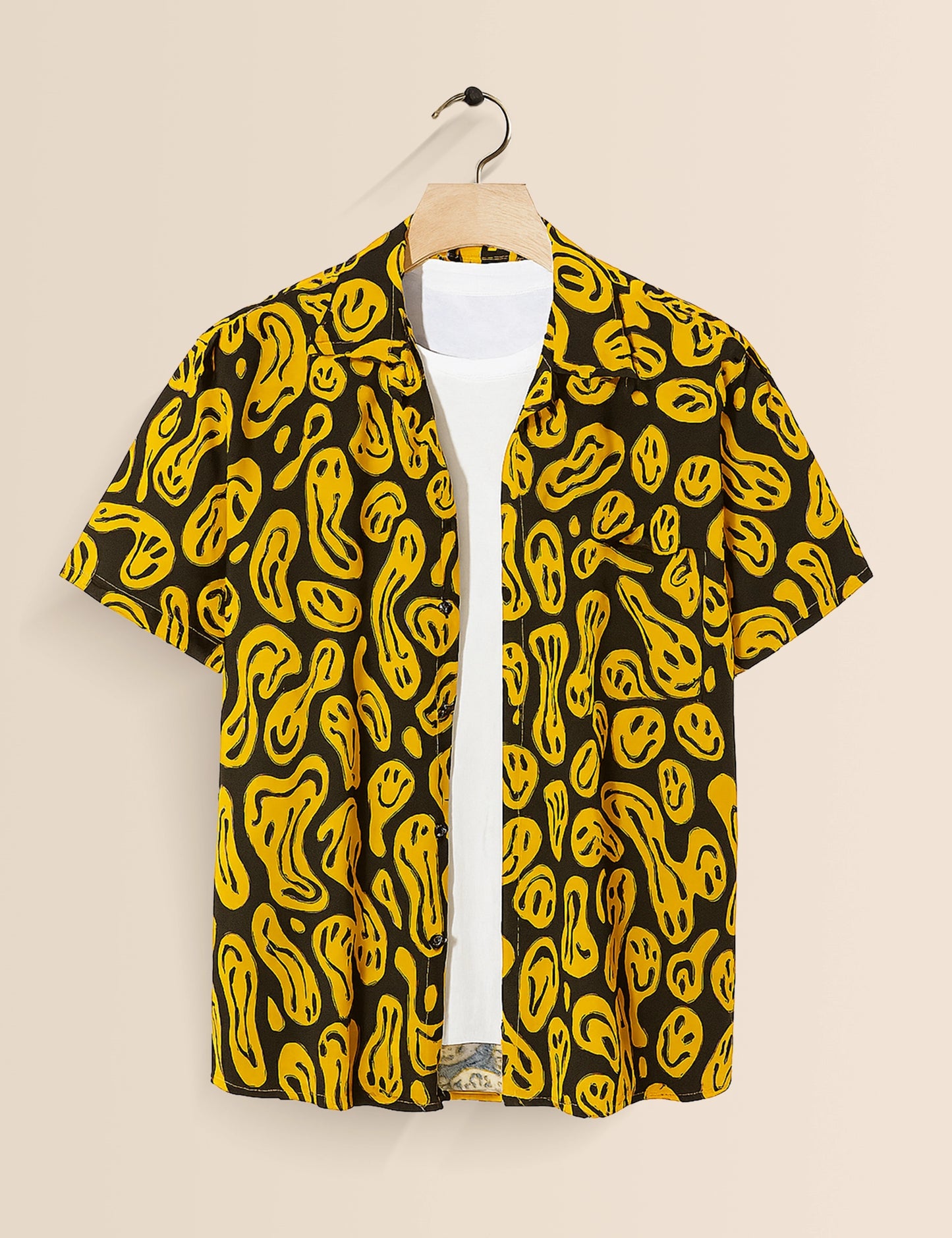 Yellow Emoji Men's Exclusive Stylish Half Sleeves Shirt - XPST